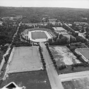 Georgij-Dimitroff-Stadion in der Erfurter Löbervorstadt : Blickrichtung Süden