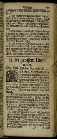 Unter grossem Ungewitter.