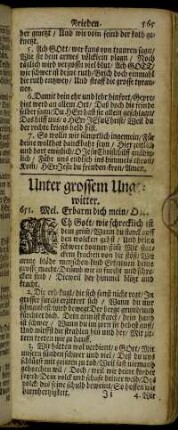 Unter grossem Ungewitter.