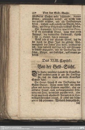 Das XLIII. Capitel; Von der Gelb-Sucht