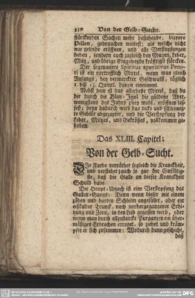 Das XLIII. Capitel; Von der Gelb-Sucht