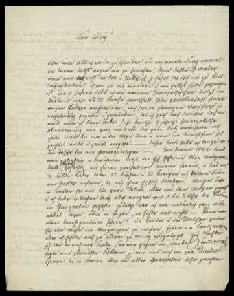 Brief von Ludwig Emil Grimm an Ludwig Hassenpflug
