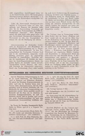 Mitteilungen des Verbandes Deutscher Kunstgewerbevereine