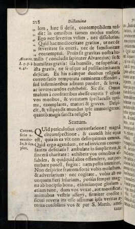 228-237, Sextum. Quid periculosius conversatione? ...