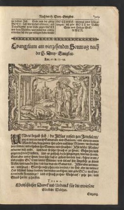 Evangelium am vierzehenden Sonntag nach der H. Drey-Einigkeit. ...