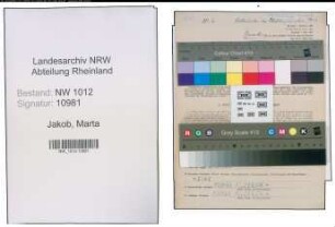 Entnazifizierung Marta Jakob , geb. 14.06.1909 ()