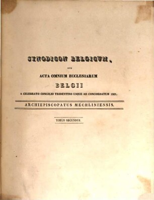 Nova et absoluta collectio synodorum tam provincialium quam dioecesanarum, archiepiscopatus Mechliniensis, 2