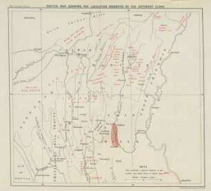 Sketch map showing the localities inhabited by the different clans