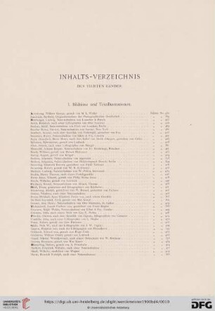 Inhalts-Verzeichnis des vierten Bandes