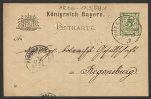 Brief von Christoph Scherzer an Regensburgische Botanische Gesellschaft