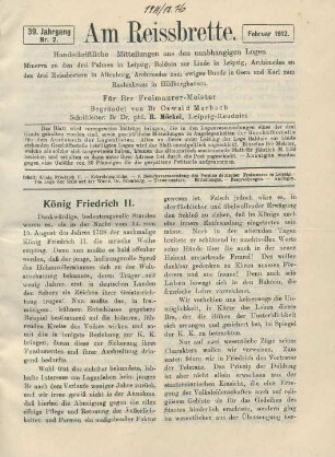 Nr. 2. Februar 1912.