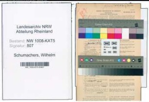Entnazifizierung Wilhelm Schumachers , geb. 23.01.1908 (Schneider)