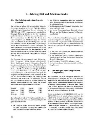 1. Arbeitsgebiet und Arbeitsmethoden