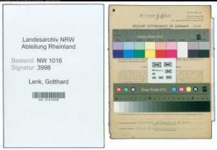 Entnazifizierung Gotthard Lenk , geb. 14.08.1898 (Angestellter)