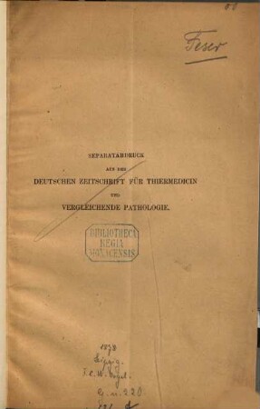 Untersuchungen und Versuche mit vergrabenen Milzbrandcadavern