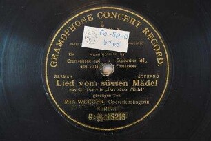 Lied vom süssen Mädel aus der Operette "Das süsse Mädel"