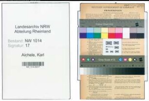 Entnazifizierung Karl Aichele , geb. 13.06.1901 (Fleischer)