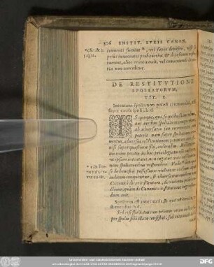 De Restitutione Spoliatorum, Tit. X.