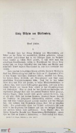 König Wilhelm von Württemberg, 1