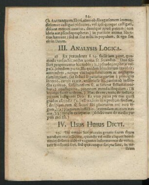 IV. Usus Huius Dicti.