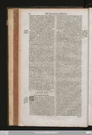 Caput XII. De Transsubstantiatione.