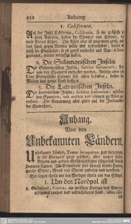Anhang Von den Unbekannten Ländern
