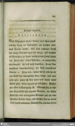 Drittes Kapitel. Fortsetzung