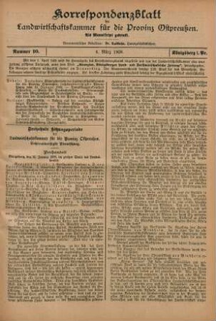 Nummer 10. 4. März 1908.