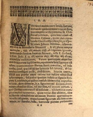 Disquisitio Theologica, De Signo Filii Hominis : Ex Loco Matth. XXIV. vers. 30.