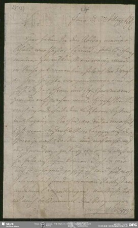 Eigenh. Brief von August Wilhelm von Schlegel an Georg Joachim Göschen, Jena, 22.05.1797