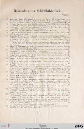 Bestände einer Schloßbibliothek (Nr. 735-812)