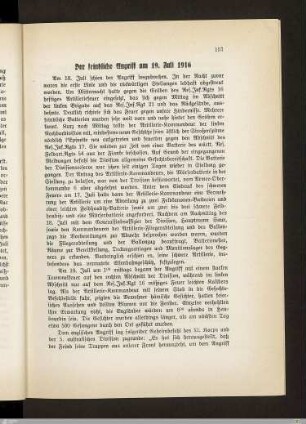 Der feindliche Angriff am 19. Juli 1916