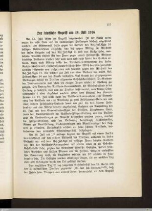 Der feindliche Angriff am 19. Juli 1916