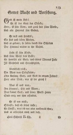 Gottes Macht und Vorsehung