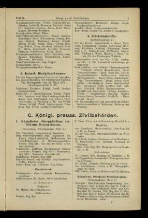 Königl. preuss. Zivilbehörden