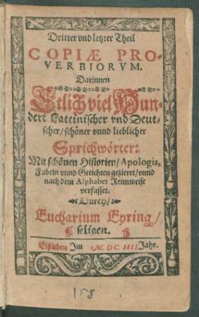3: Proverbiorum Copia