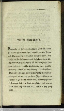 Vorerinnerungen