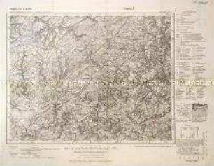 Topographische Karte des Gebietes um Birkenfeld (Rheinprovinz)