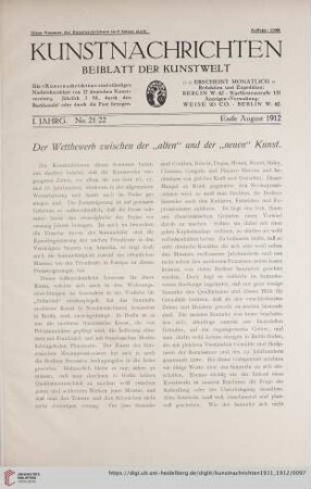 No. 21/22 (Ende August 1912)