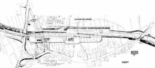 Wallhausen: Empfangsgebäude Verwaltungsgebäude Lageplan (Gebäuden,Gl.-Anl.,Gemarkung)