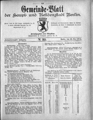 1904,22: No. 22, 29. Mai 1904
