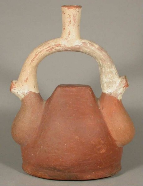 Clay vessel with stirrup spout