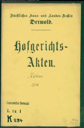 Köller, Hermann zu Wendlinghausen - Schichtung und Vormundschaft
