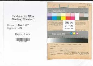 Entnazifizierung Franz Helms , geb. 20.02.1895 (Kinobesitzer)