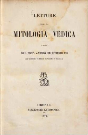 Letture sopra la Mitologia Vedica