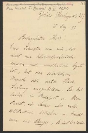 Brief an Ferruccio Busoni : 15.08.1897