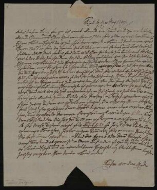 Brief von Elisa von der Recke an Anton Graff