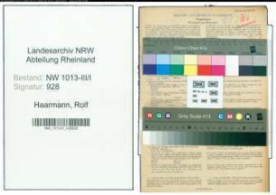 Entnazifizierung Rolf Haarmann , geb. 01.11.1903 (Ingenieur)