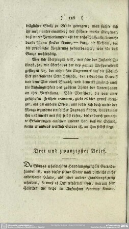 Drei und zwanzigster Brief