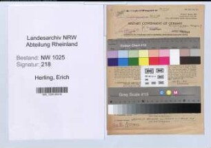 Entnazifizierung Erich Herling , geb. 21.01.1904 (Kaufmaennischer Angestellter)